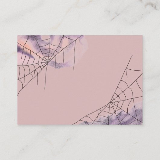 Shower voor Halloween-Baby shower Informatiekaartje (Achterkant)