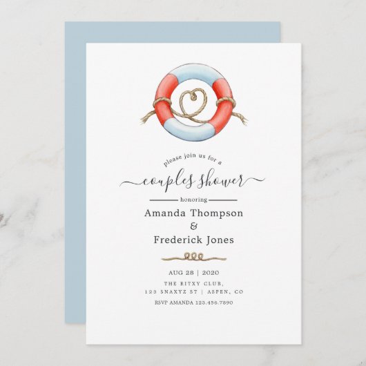 Shower voor walvisparen kaart (Voorkant / Achterkant)