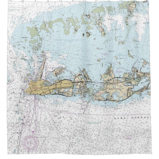 ShowerCurtain_KeyWestFL Douchegordijn (Voorkant)