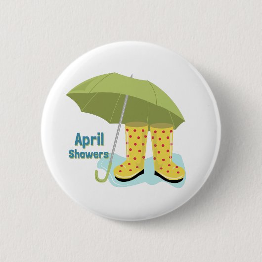 Showers 2 april ronde button 5,7 cm (Voorkant)