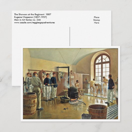 Showers in the Regiment by Eugene Chaperon Briefkaart (Voorkant / Achterkant)