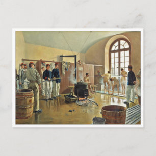 Showers in the Regiment by Eugene Chaperon Briefkaart