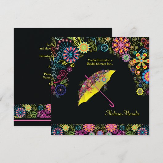 Showers of Brightness Invitation Kaart (Voorkant / Achterkant)