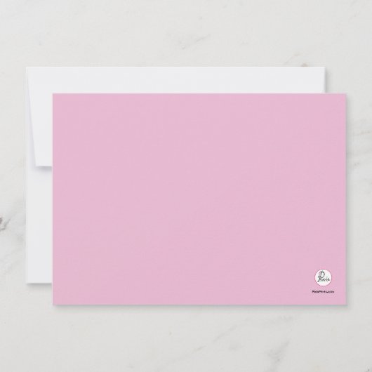 Showers of Brightness Pink Personalized Notecard Kaart (Achterkant)