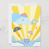 Showers of Happiness Umbrella Baby Shower Kaart (Achterkant)