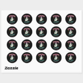 Showghoul Off-Duty Retro Halloween Glam Ghost Fun Ronde Sticker (Vel)