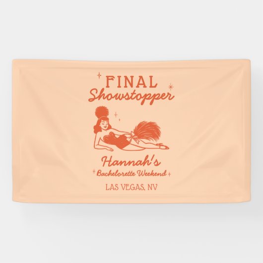 Showgirl Eindshow Bachelorette Spandoek (Horizontaal)