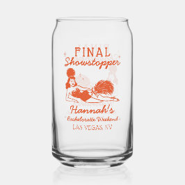 Showgirl Eindshowstopper Bachelorette Blikvorm Glas