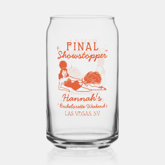 Showgirl Eindshowstopper Bachelorette Blikvorm Glas