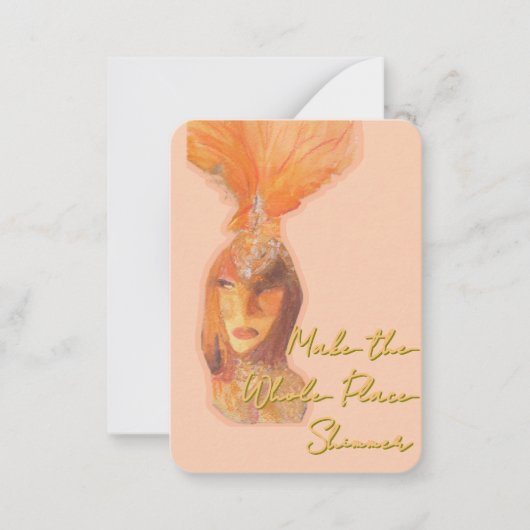 Showgirl Era-kaarten Notitiekaartje (Voorkant)