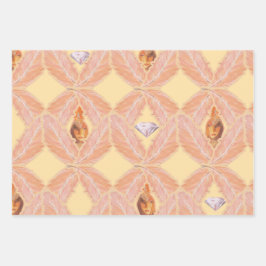 Showgirl Era Veer inpakpapier -3 platte vellen