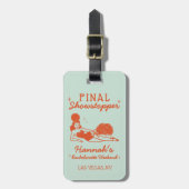 Showgirl Final Showstopper Bachelorette Bagagelabel (Voorkant verticaal)