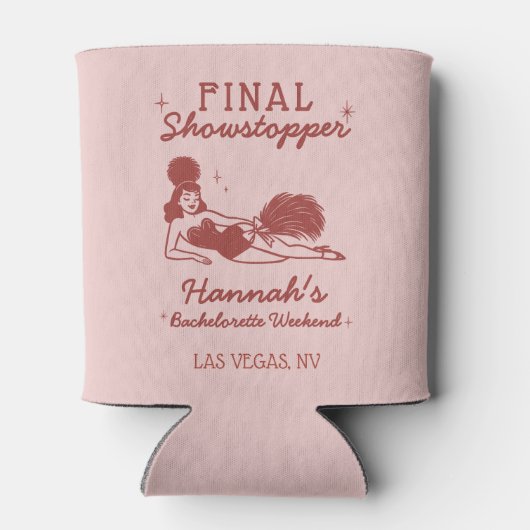 Showgirl Final Showstopper Bachelorette Blikjeskoeler (Achterkant)