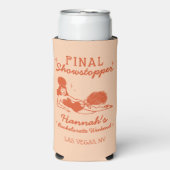 Showgirl Final Showstopper Bachelorette Seltzer Blikjeskoeler (Seltzer Voorkant)