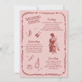 Showgirl Final Showstopper Bachelorette Uitnodigin Kaart (Achterkant)