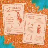 Showgirl Final Showstopper Bachelorette Uitnodigin Kaart