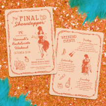 Showgirl Final Showstopper Bachelorette Uitnodigin