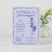 Showgirl Final Showstopper Bachelorette Uitnodigin Kaart (Staand voorkant)