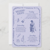 Showgirl Final Showstopper Bachelorette Uitnodigin Kaart (Achterkant)