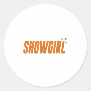 Showgirl New Era Vibes esthetische grafische outfi Ronde Sticker