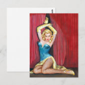 Showgirl Pinup Briefkaart (Voorkant / Achterkant)