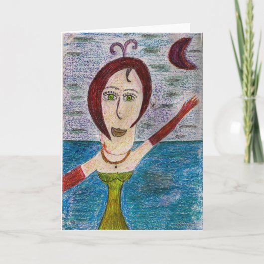 Showgirl Wenskaart (leeg van binnen) Kaart (Voorkant)