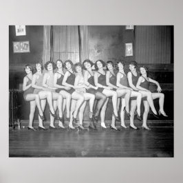 Showgirls, 1925. Oude foto Poster