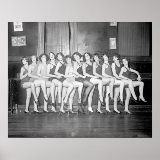 Showgirls, 1925. Oude foto Poster (Voorkant)