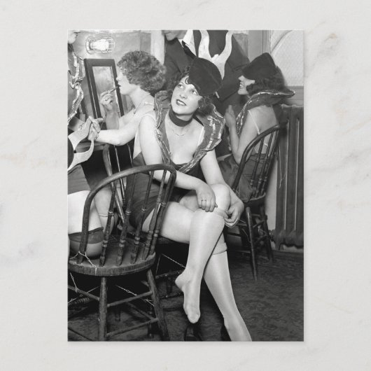 Showgirls achter de schermen, 1926 briefkaart (Voorkant)