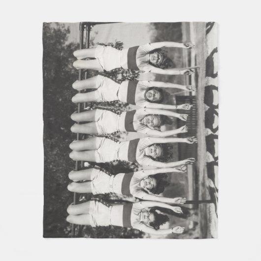 Showgirls op aap bars, speels design. fleece deken (Voorkant)