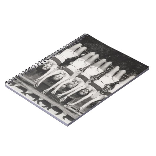 Showgirls op aap bars, speels design. notitieboek (Linkerzijde)