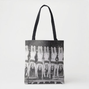 Showgirls op aap bars, speels design. tote bag