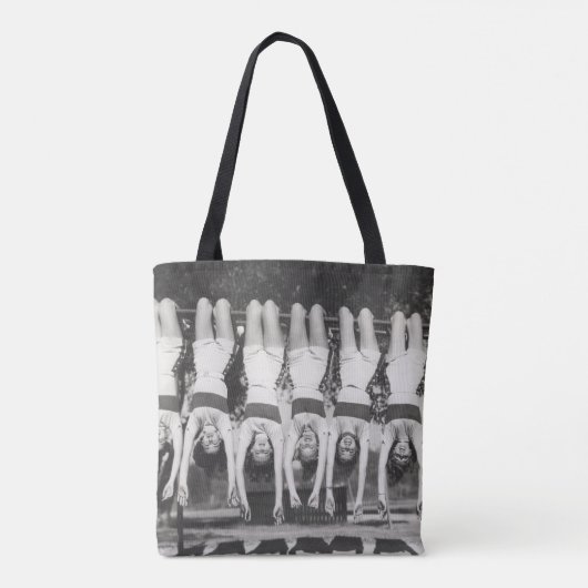 Showgirls op aap bars, speels design. tote bag (Achterkant)