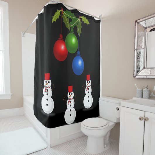 Showgordijn met kerstmis douchegordijn (In situ)