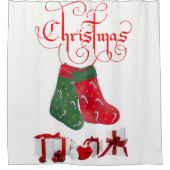 Showgordijn met kerstmis douchegordijn (Voorkant)