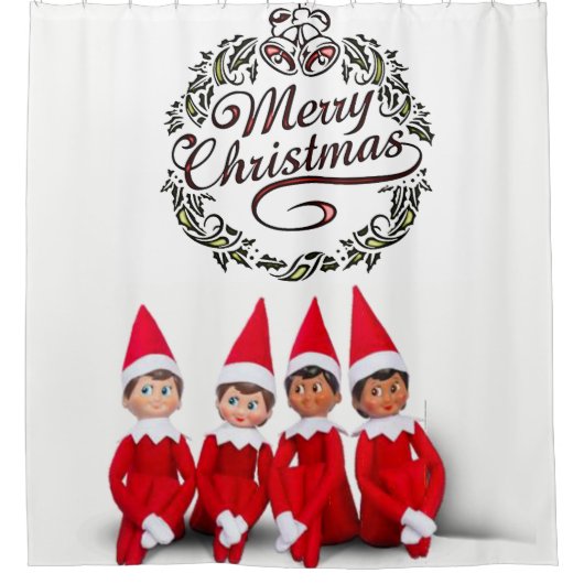 Showgordijn met kerstmis douchegordijn (Voorkant)