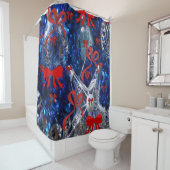 Showgordijn met kerstmis douchegordijn (In situ)