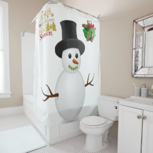 Showgordijn met kerstmis douchegordijn