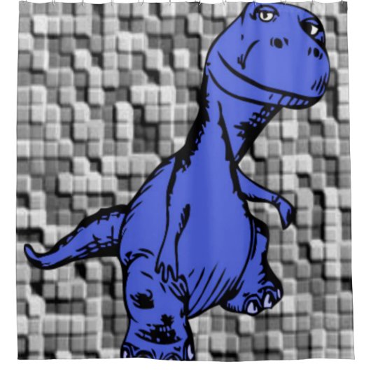 Showgordijndinosaurussen Douchegordijn (Voorkant)