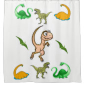 Showgordijndinosaurussen Douchegordijn (Voorkant)