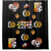 Showgordijnsporten football douchegordijn (Voorkant)