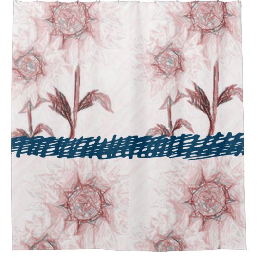 Showgordijnzonnebloemen Douchegordijn (Voorkant)