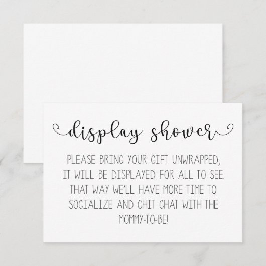 Showkaart voor beeldscherm informatiekaartje (Voorkant / Achterkant)