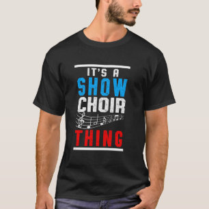 Showkoor Ding Muzieknoten Zanger Orkest T-shirt