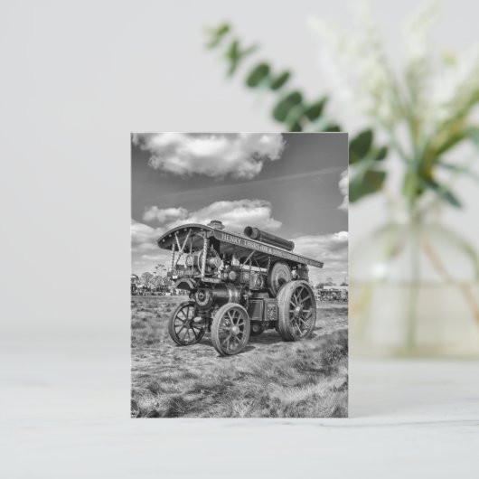 Showmans Engine "Lord Nelson" zwart en wit Briefkaart (Staand voorkant)