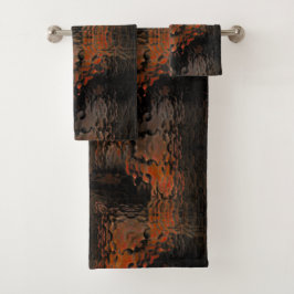 Showmelasse brown gehammerd gebogen glas herhaald bad handdoek