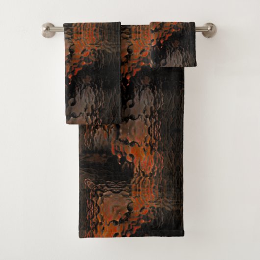 Showmelasse brown gehammerd gebogen glas herhaald bad handdoek (Insitu)