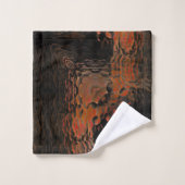 Showmelasse brown gehammerd gebogen glas herhaald bad handdoek (Wasdoekje)