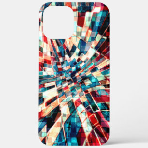 Showred blue op verdraaide tegels en zandeffect Case-Mate iPhone case