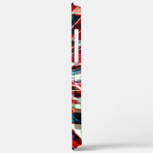 Showred blue op verdraaide tegels en zandeffect Case-Mate iPhone case (Achterkant / Links)